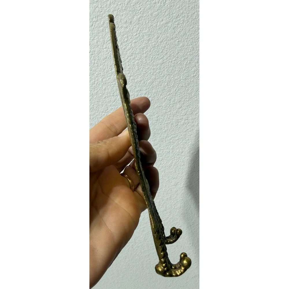 Tamar Holy Land Brass Hamsa Jerusalem Evil Eye Wall Hook Rack Vintage Israel